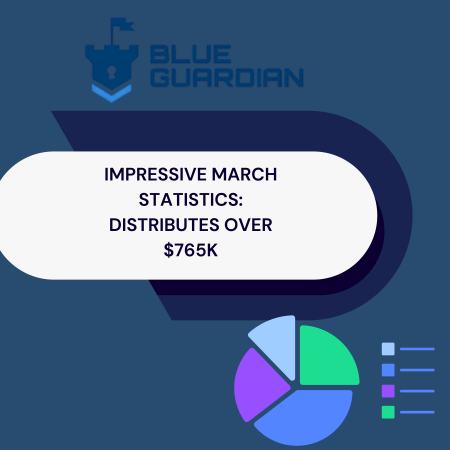 Impressive March Statistics: Blue Guardian Distributes Over $765K